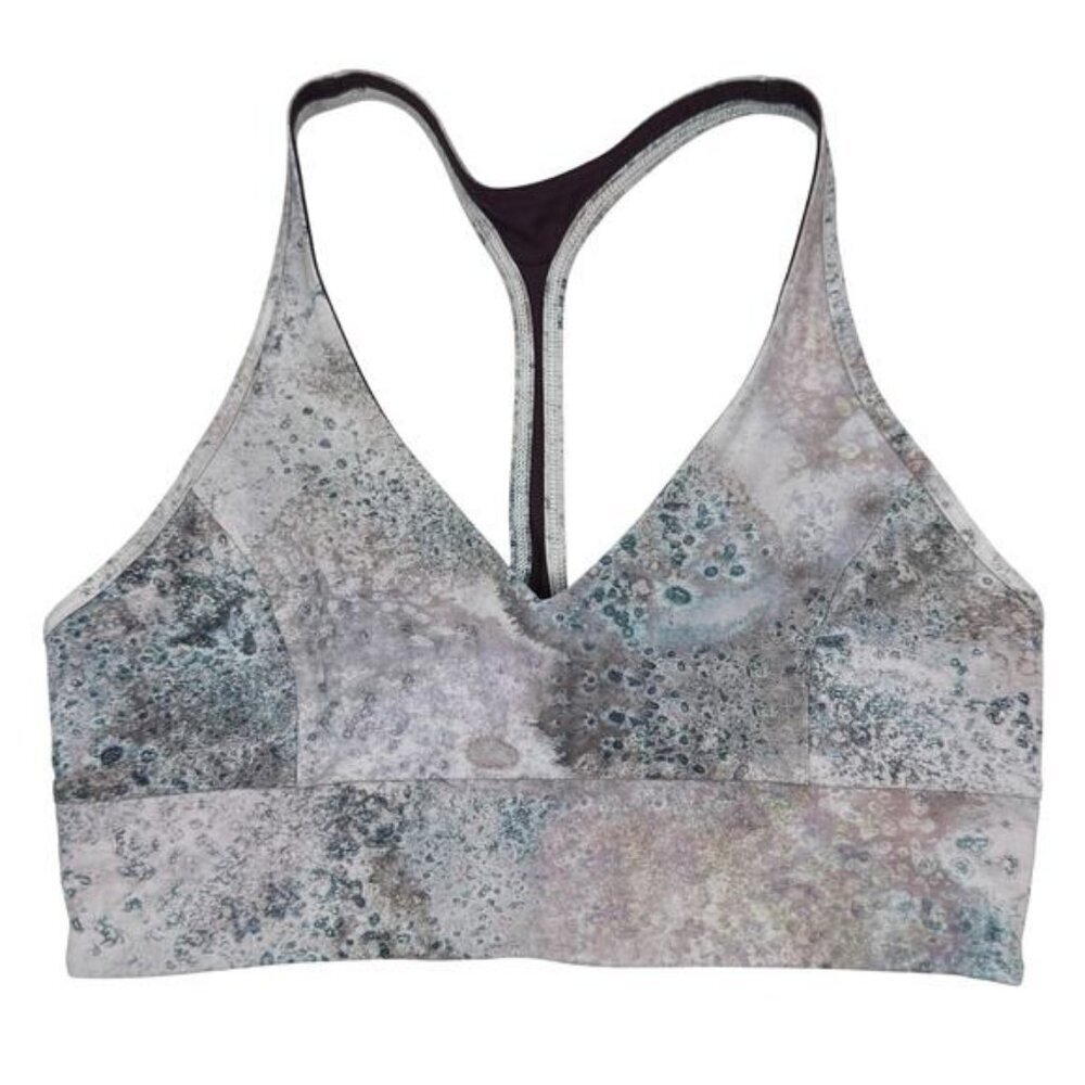 LULULEMON Retreat Reversible Sports Bra Swim Sz 4 Sugar Crush Multi Black Cherry - Picture 3 of 8